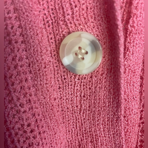 POL Barbie Pink cardigan with placket balloon sleeves and pockets - Picture 9 of 17